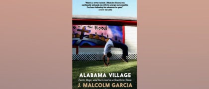 Alabama Village Book Cover against a pink background